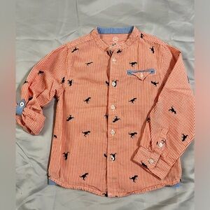 Wonder Nation long sleeve button down. Dinosaurs. Size 5T